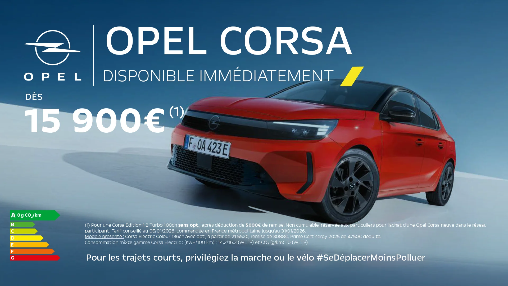 Offre Opel Corsa neuve